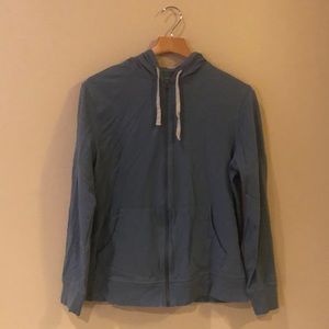 Steel Blue Zip Up Hoodie